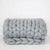 Pletená merino deka – měsíční šedá