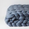 Pletená merino deka – ocelově šedá